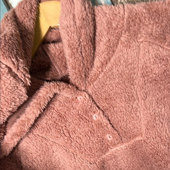 Cozy girls rose Pink Fleece hoodie - Picture 6 of 15